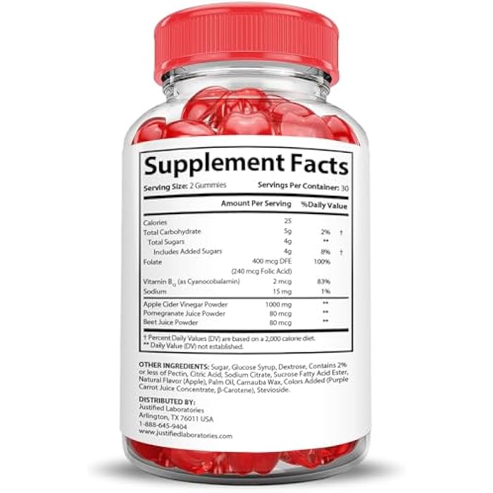 Justified Laboratories Blast Off Keto ACV Gummies Advanced Formula 1000MG Blast Keto Gummies Apple Cider Vinegar Formulated with Pomegranate Beet Juice Powder B12 Vegan Non GMO 60 Gummys - Image 5
