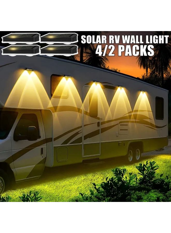 4 Pack Solar RV Lights Auto On Off 3 Modes Dimmable Outdoor Lighting For Camper Trailer - Image 1