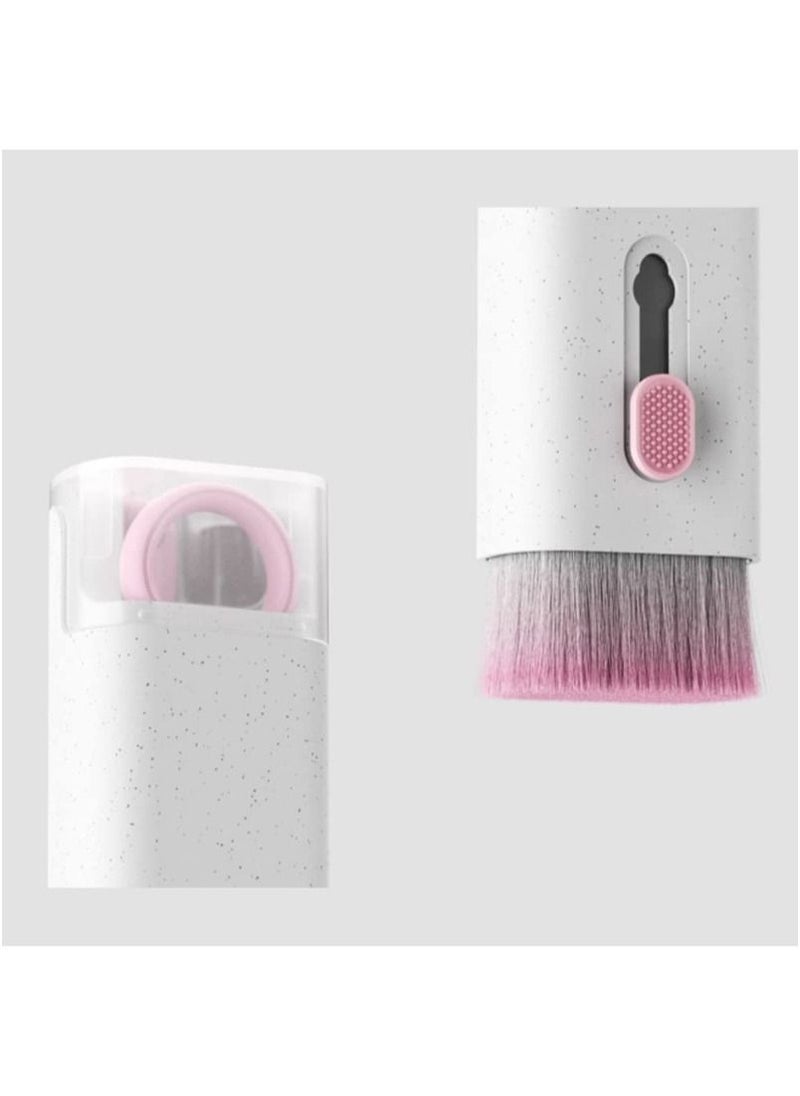 ACLIX - 7 in 1 Keyboard Cleaner Set, Computer MacBook Earphone Cleaning Kit, Tablet and Screen Dust Brush Pink - Image 1