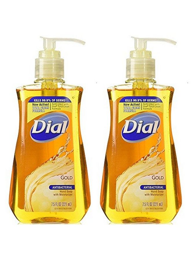 Dial صابون يد سائل مضاد للبكتيريا ذهب 75 أونصة سائلة عبوة من 2 - Image 1