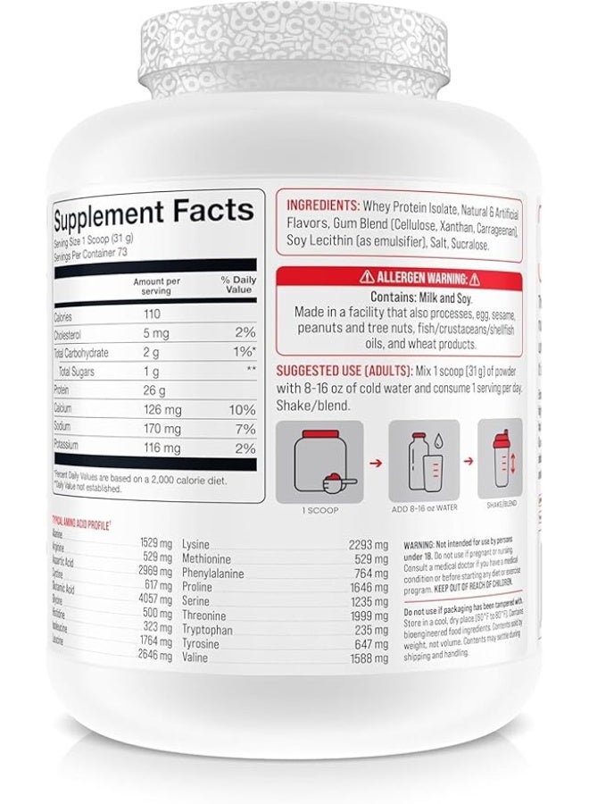 Basic Supplements Basic Whey Protein Isolate, 26G Protein, 0G Fat, Gluten-Free, Rbst-Free, Rapid Absorption, 110 Calories (5 Lb, Salted Caramel Cold Brew)