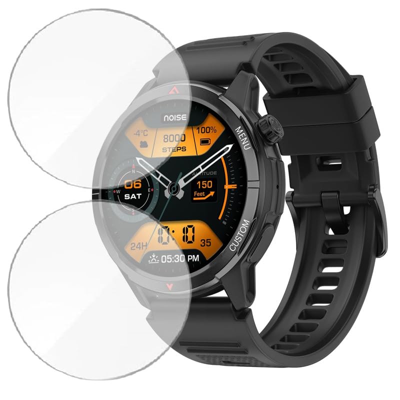 HELLOSCREEN 2-Pack | Screen Protector Guard for Noise Endeavour 2 | 1.46 inch | Smartwatch - Flexible & Ultrathin TPU Film, Scratch Resistant, Bubble Free - Not Tempered Glass - Image 1