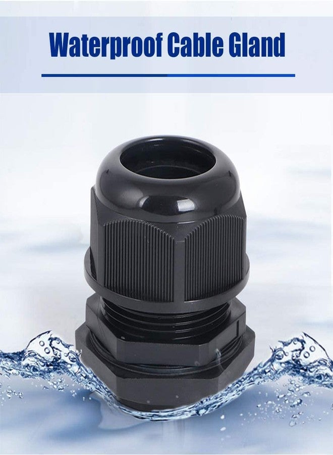 Gebildet غدة كابل Gebildet، 30 قطعة PG7 + 20 قطعة PG9، وصلة غدة كابل بلاستيكية مقاومة للماء قابلة للتعديل من 3 إلى 8 مم مع حشيات، موصل سلك M12 M16، واقي سلك (أسود) - Image 4