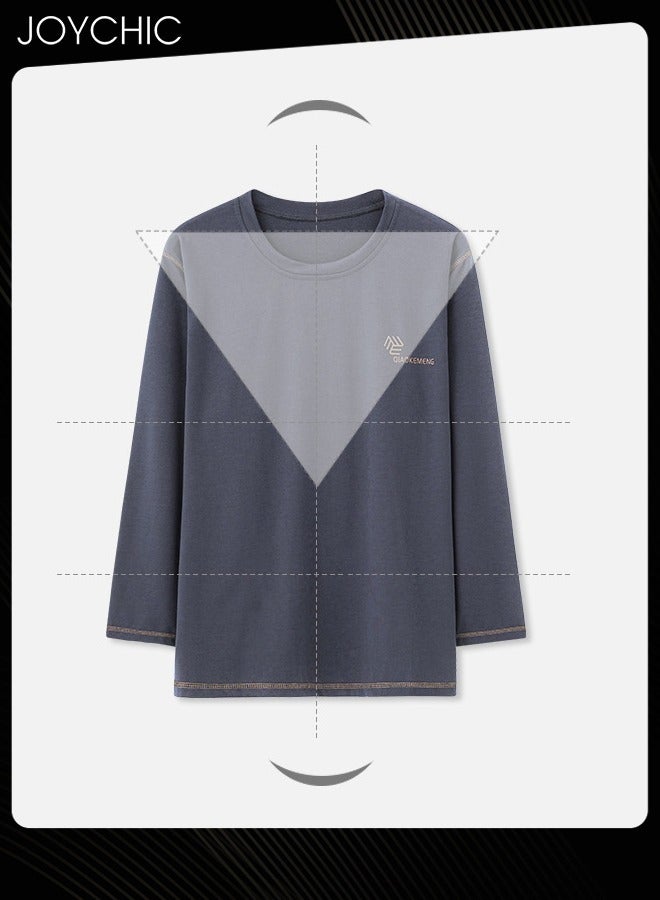 Joychic بيجامة شتوية ورمضانية للرجال من مودال صديقة للبشرة بأكمام طويلة مريحة وقابلة للتنفس باللون الرمادي الداكن - Image 3