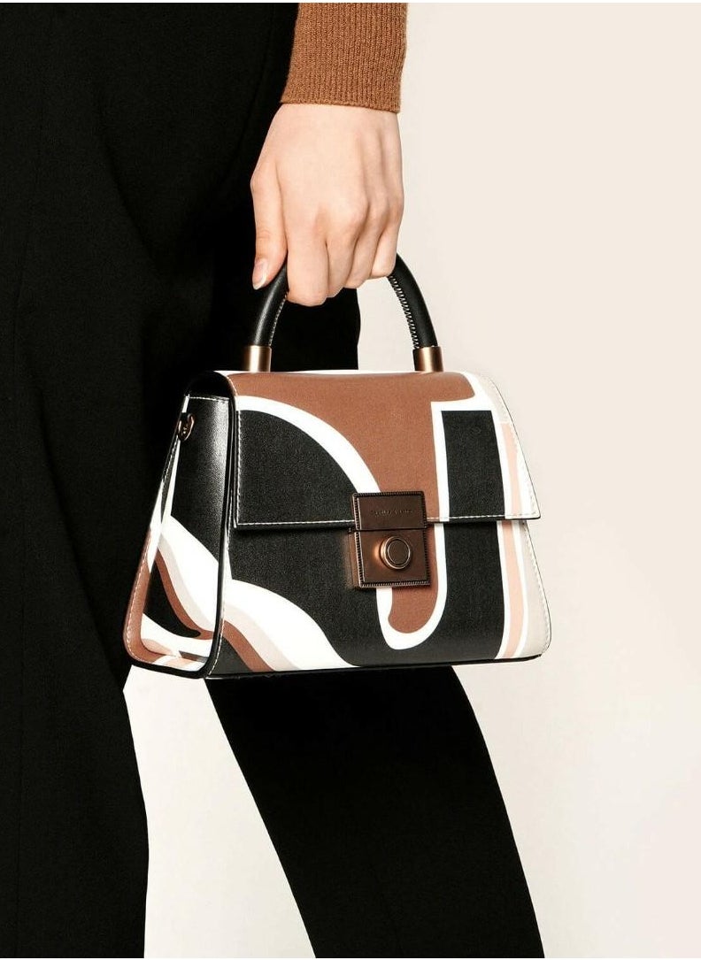 Charles & Keith Charles & Keith Clock Effect Structured Sculpture Bag  - Image 3