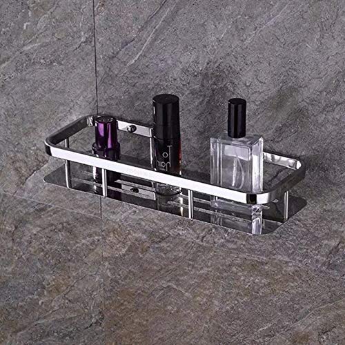 Tagve Stainless Steel Wall Mount Rectangle Bathroom Shelf Rack Shower Caddy Basket Polished Finish 12 Inch - Image 3