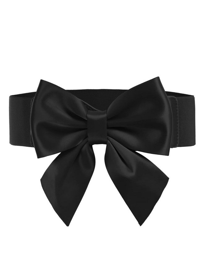 Women'S Fashionable Bowknot Wide Belt Lady Stretch Belts(S Ribbonblack) - pzsku/ZC8E5E52252007890334BZ/45/_/1718271566/c4bfa201-71b9-425c-84e4-647bb7012c09