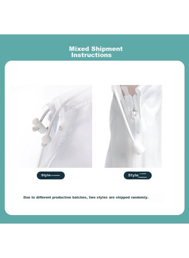 Bwnk Waterproof Shoe Covers Thickened Sole Portable Non-slip Rain Boot Covers Transparent White XL 40-41 - Image 2