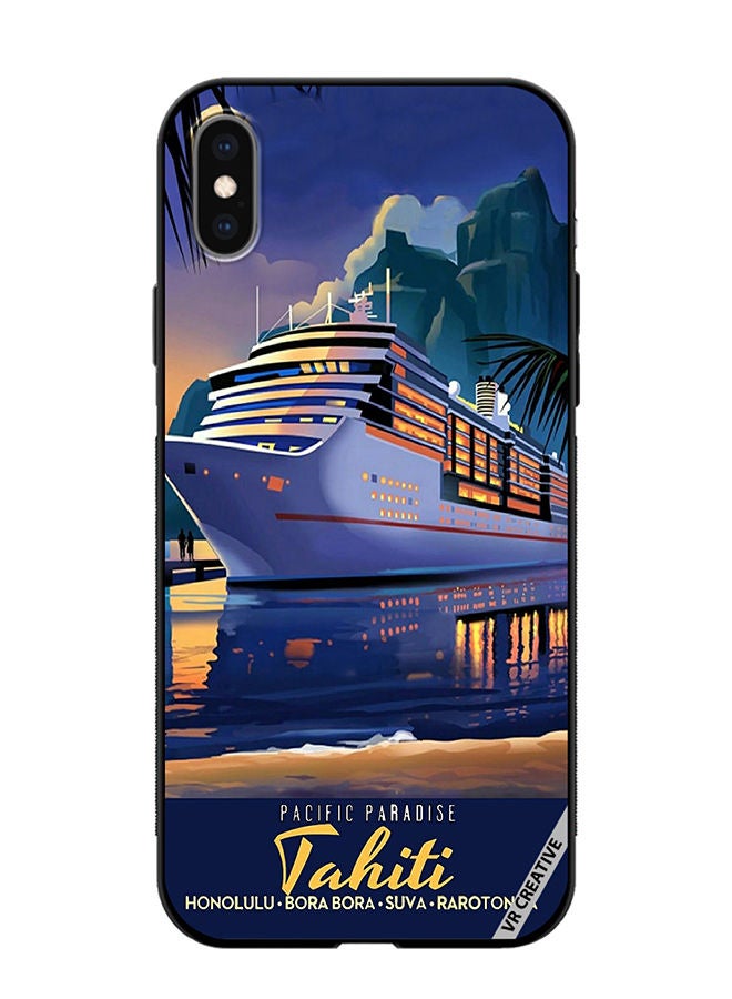 VR CREATIVE Protective Case Cover For Apple iPhone XS Max Pacific Paradise Design Multicolour - Image 1