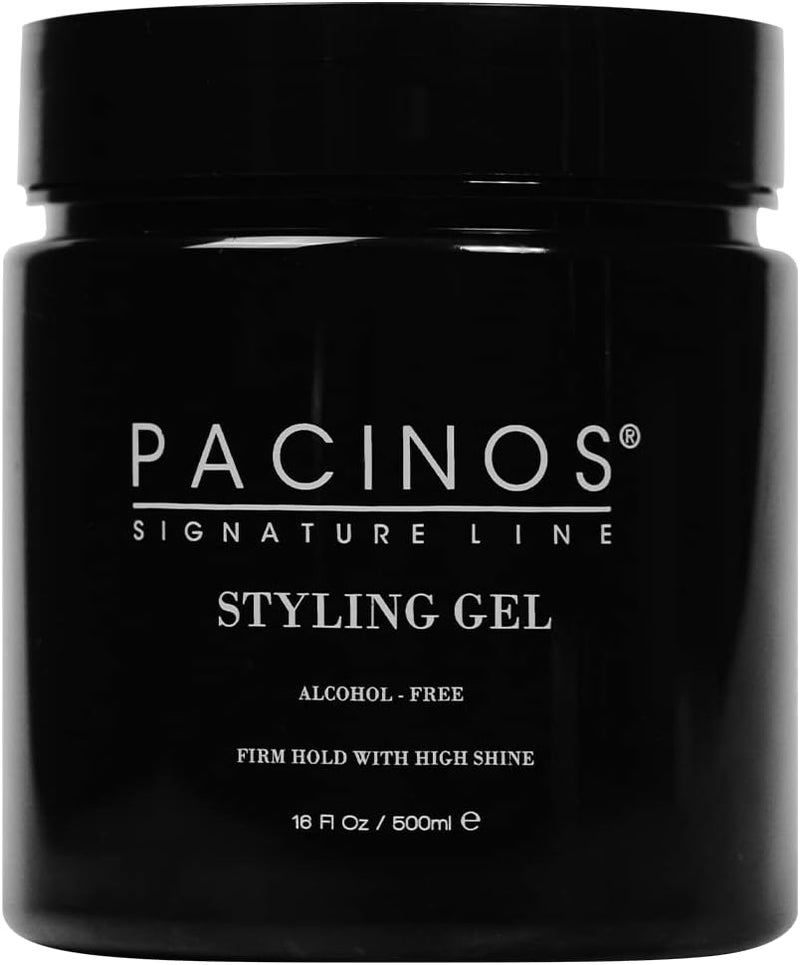 Pacinos Hair Styling Gel Firm Hold Shine Finish Water Soluble Formula No Dry Flakes AlcoholFree