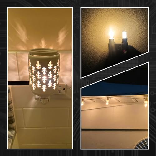 Hylroe E12 LED Candelabra Base Night Light Bulb 1 Watt Equivalent 10W 15W, AC120V 150lm 2700K Warm White C7 E12 Small Bulbs for Salt Lamp Appliance Bulb Decorative String Lights, Non-dimmable, 4 Pack - Image 3