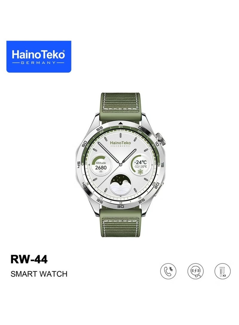 Haino Teko RW44 Round Screen AMOLED Display Smart Watch – Stylish and Durable with 3 Interchangeable Straps and Wireless Charger – Perfect for Gents & Boys - Image 3
