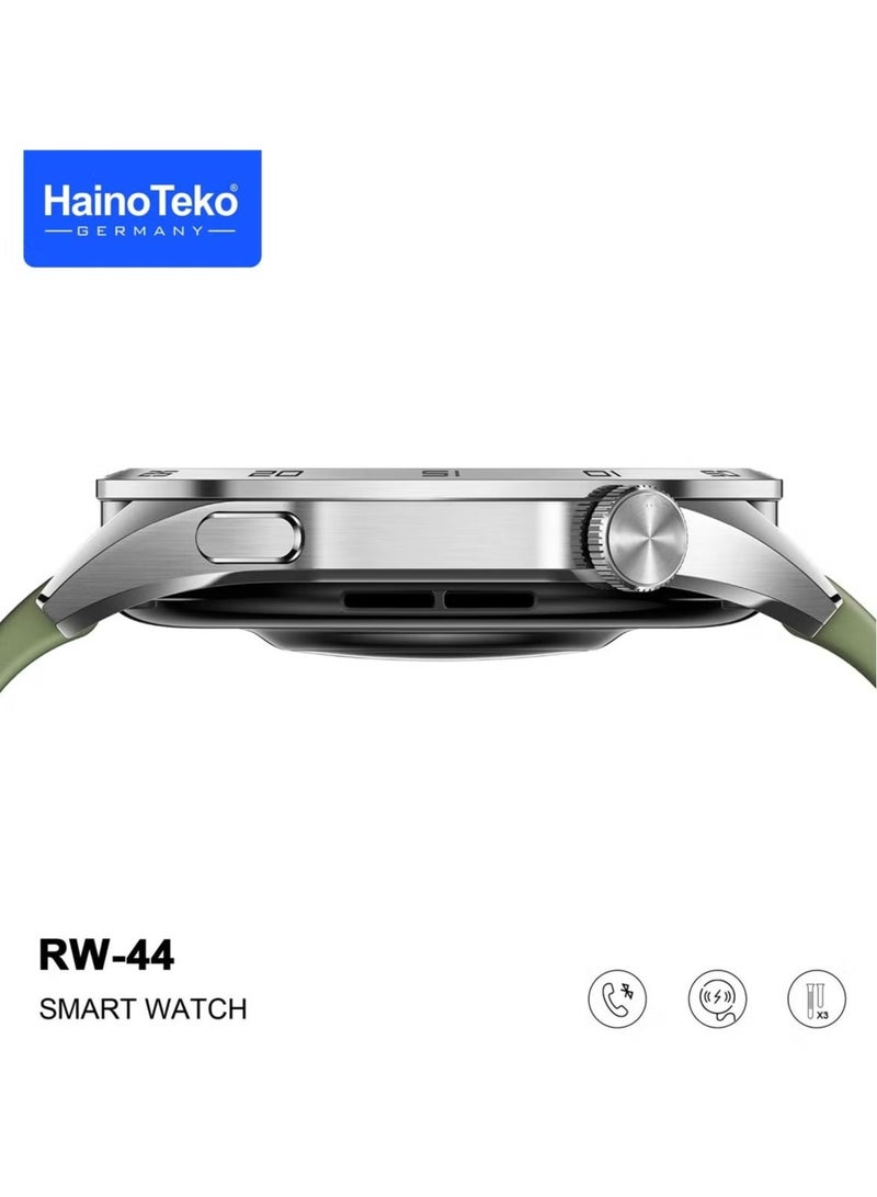 Haino Teko RW44 Round Screen AMOLED Display Smart Watch – Stylish and Durable with 3 Interchangeable Straps and Wireless Charger – Perfect for Gents & Boys - Image 4