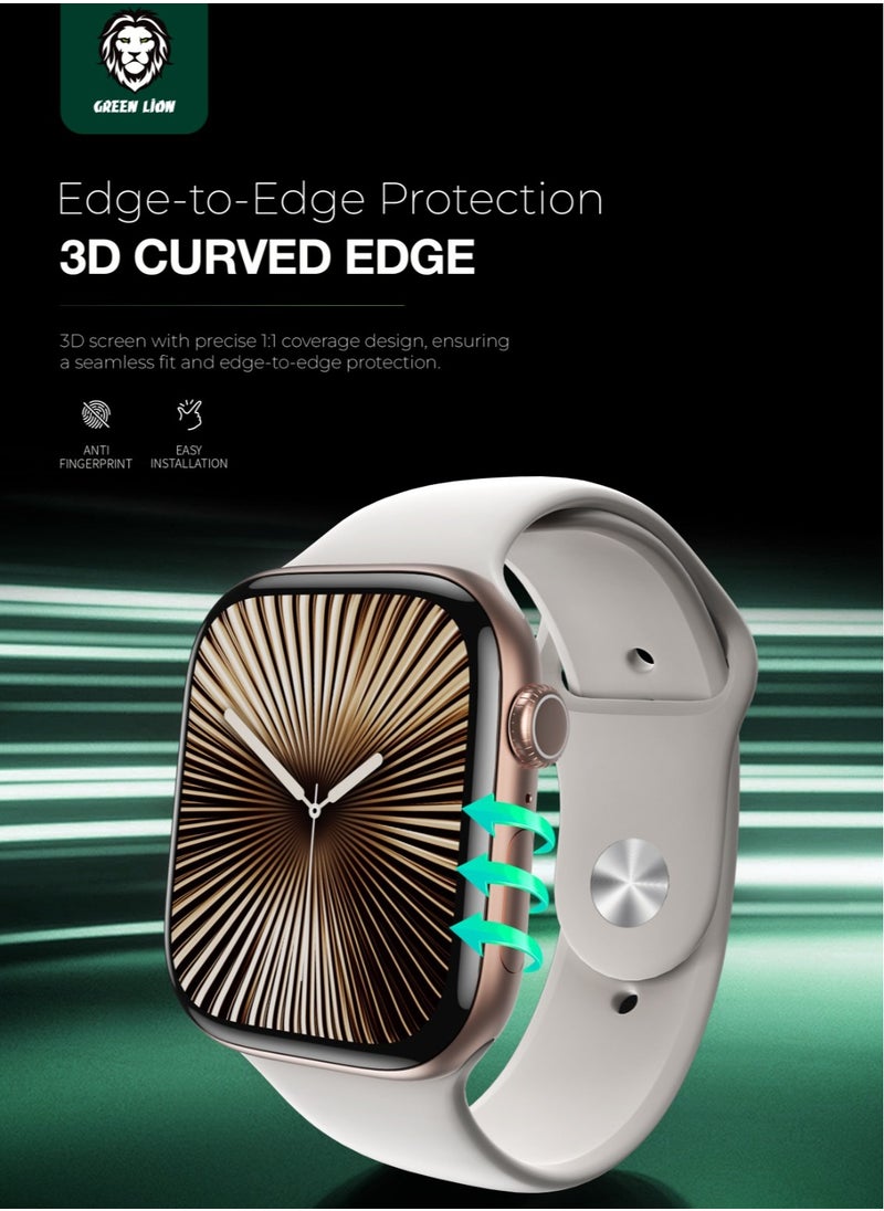 GREEN LION 3D Ultraflex 46MM Smartwatch Screen Protector Smart Watch / Anti Fingerprint / Self-Healing Protection / HD Clarity / Anti Scratch / High-Definition Display / Easy Installation / Sensitive Touch - Clear  - Image 4