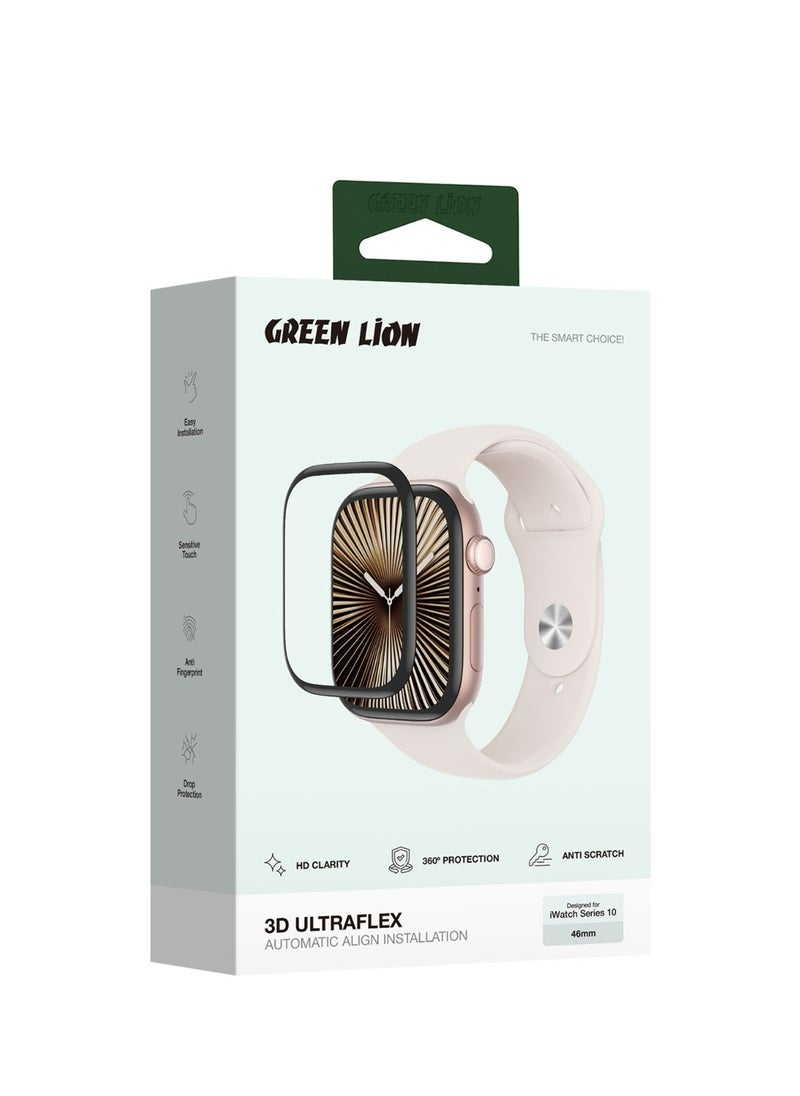 GREEN LION 3D Ultraflex 46MM Smartwatch Screen Protector Smart Watch / Anti Fingerprint / Self-Healing Protection / HD Clarity / Anti Scratch / High-Definition Display / Easy Installation / Sensitive Touch - Clear  - Image 5