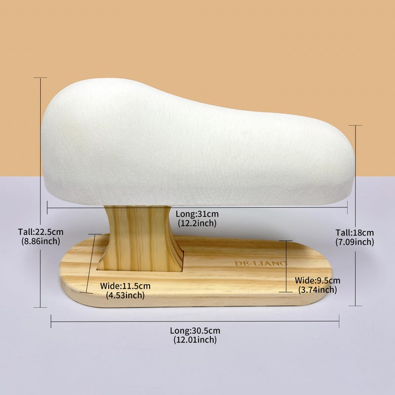 DE-LIANG Sleeve Ironing Board Small, Tailor's Cotton Padded Board with Solid Wood Base, Pressing Boards with Various Pressing Surfaces for - Smoothing Curved Seams, Ironing Collars, Cuff, Curved Seams - Image 2