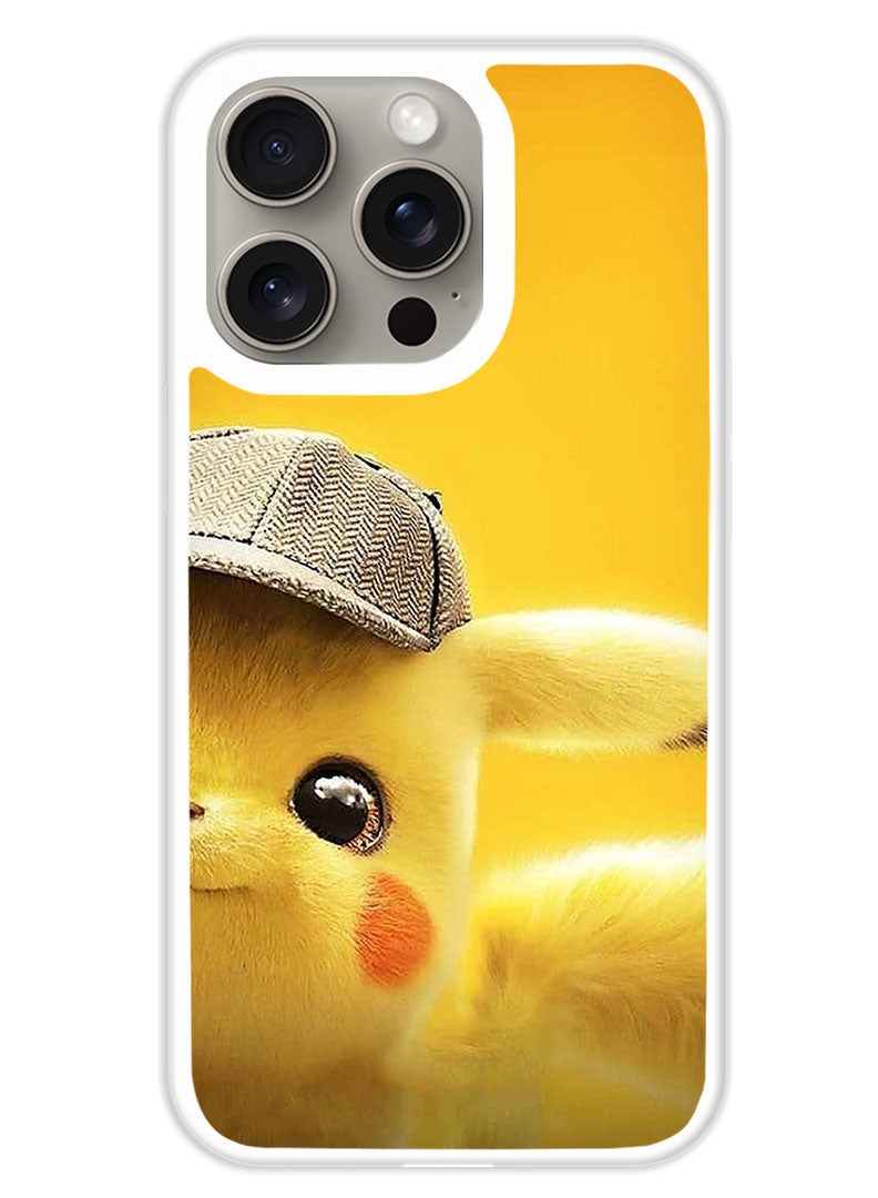 Theodor Protective Case Cover For APPLE IPHONE 15 Pro Max Yellow (White Bumper) - Image 1