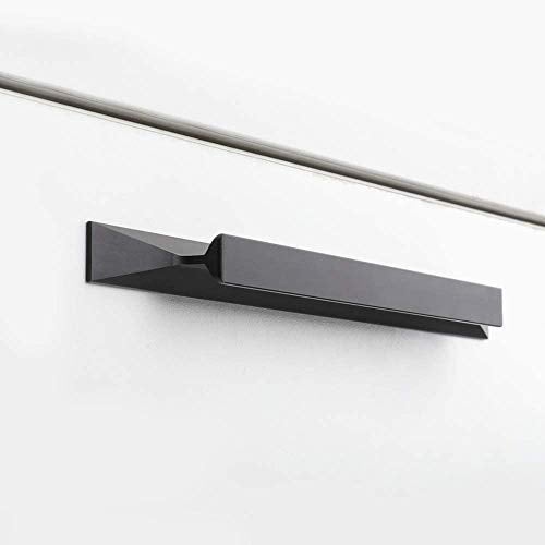 Peaha 10 Pack Black Finger Pulls for Cabinets 6-1/4 Inch Kitchen Handles for Dresser Drawers Bathroom Hardware - Image 1