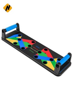 HuHa Push Up Board 9 in 1 Home Workout Equipment Multi-Functional Pushup Bar System Fitness Floor Chest Muscle Exercise Professional Equipment Burn Fat Strength Training Arm  - Image 1