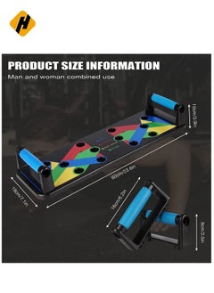HuHa Push Up Board 9 in 1 Home Workout Equipment Multi-Functional Pushup Bar System Fitness Floor Chest Muscle Exercise Professional Equipment Burn Fat Strength Training Arm  - Image 3