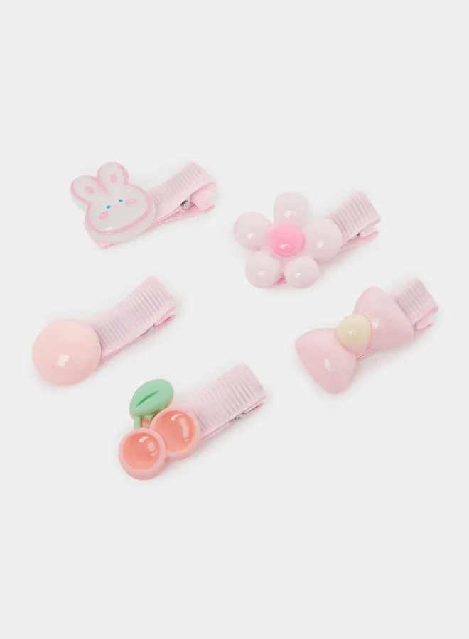 ستايلي Pack Of 5 - Girls Embellished Hair Clips