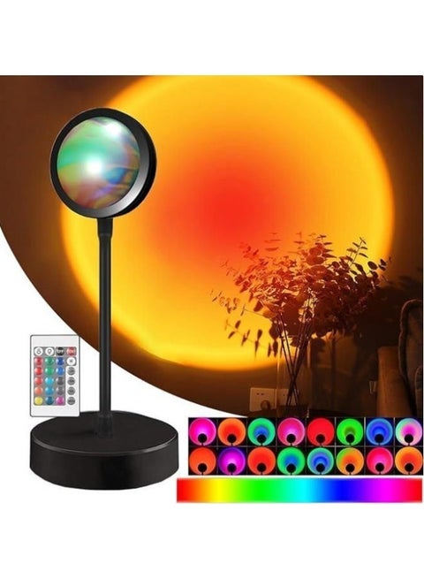 Sunset Projection Lamp – LED Projection Night Light  Remote Control & Adjustable Rotation for Bedroom, Photography, Parties & Home Decor