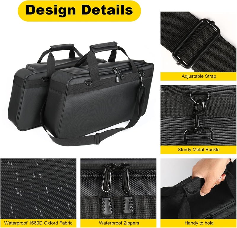 ANASES Motorcycle Saddlebag Liner Bags - Hard Saddle Bags Insert Storage Bag for Harley Touring Models (1993-2024) - Image 3