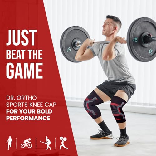 Dr. Ortho Dr.Ortho Fabric Sports Knee Cap Compression Support For Gym, Running, Jogging, Cycling Sports, Workout, Indoor & Outdoor Activities, Knee Brace, Knee Support For Knee Pain- For Men And Women - XXL - Image 5