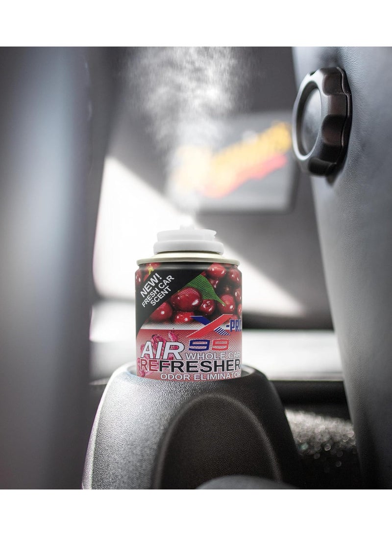 إكس برو معطر هواء السيارة X-PRO 99 برائحة منعشة تدوم طويلاً، رذاذ 200 مل لإزالة الروائح الكريهة من داخل السيارة ومنظف مكيف الهواء برائحة الكرز X99-AC200CHE - Image 5