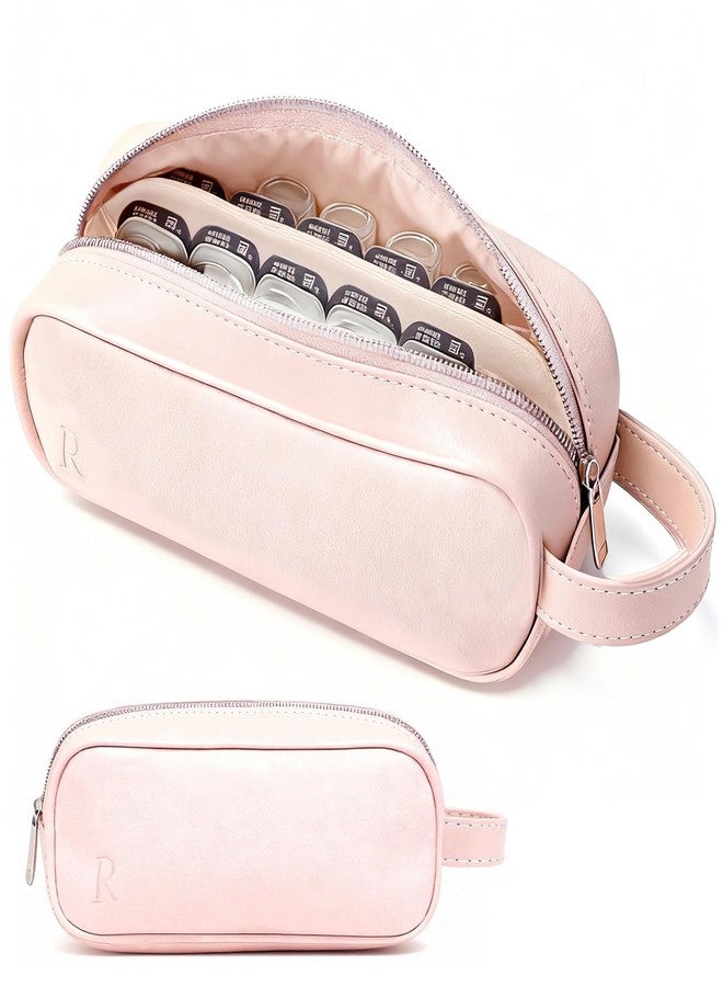 FQDGTFA Disposable Daily Contact Lens Organizer Portable Compact Travel Case for Contact Lenses, Waterproof Leather Disposable Dispenser Contact-Lens Case with Clearly Labeled R & L, Fits 60 Daily Lenses - Image 1