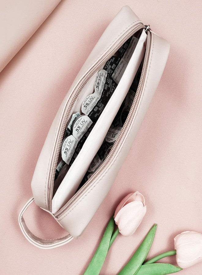 FQDGTFA Disposable Daily Contact Lens Organizer Portable Compact Travel Case for Contact Lenses, Waterproof Leather Disposable Dispenser Contact-Lens Case with Clearly Labeled R & L, Fits 60 Daily Lenses - Image 2