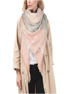 Women's Fall Winter Scarf Classic Tassel Plaid Scarf Warm Soft Chunky Large Blanket Wrap Shawl Scarves Grey Pink - pzsku/ZC8E6DADC27D6311BB2CFZ/45/_/1692872404/62f400ca-2d8e-4385-b273-0c2d373eb6b4