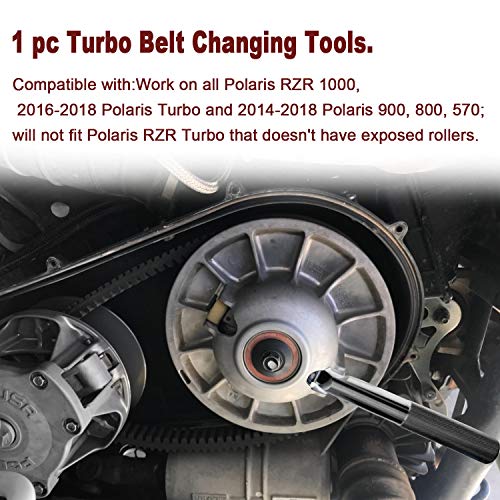 PEATOVIE Belt Changing Tools Belt Replacement Tools Clutch Removal Wrench Tool Kit Compatible with Polaris RZR 900 S 1000 S XP 800 Turbo - Black - Image 2