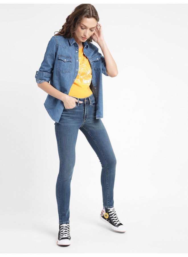 Levi's بنطلون جينز 711 سكيني بقصة ضيقة للنساء بارتفاع متوسط  - Image 1