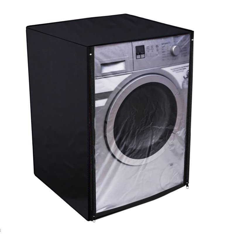 Nitasha Front load Waterproof Washing machine cover Compatible for LG 9.0 Kg 5 Star Inverter Fully-Automatic (FHM1409BDP) (Black Colour) - Image 5