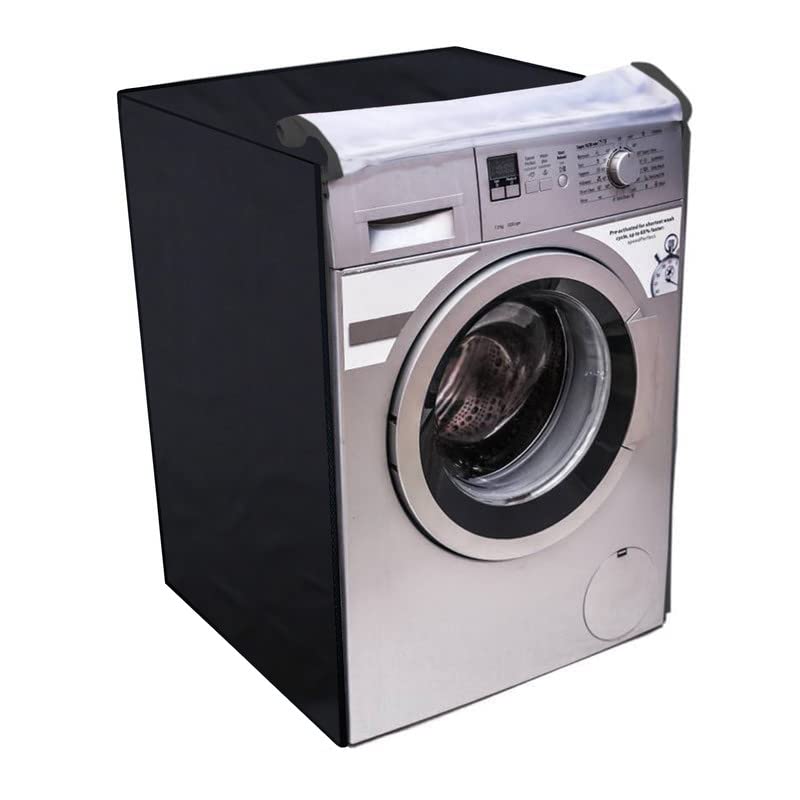 Nitasha Front load Waterproof Washing machine cover Compatible for LG 9.0 Kg 5 Star Inverter Fully-Automatic (FHM1409BDP) (Black Colour) - Image 2