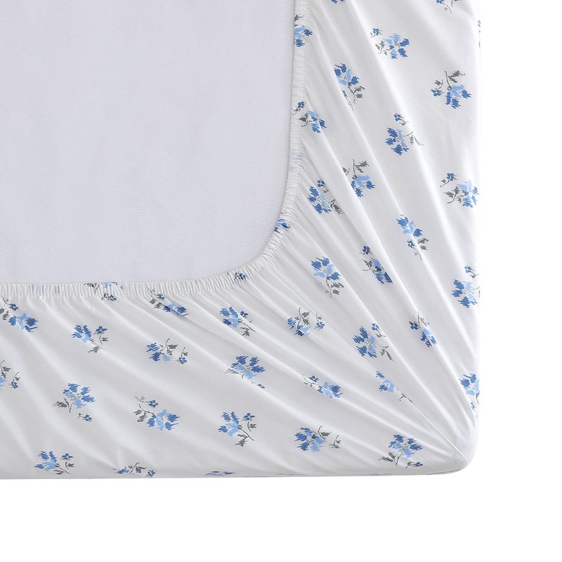 Stone Cottage - Twin Sheets, Cotton Percale Bedding Set, Crisp & Cool Ideal Bedding Set (Blue Sketchy Ditsy, Twin) - Image 5