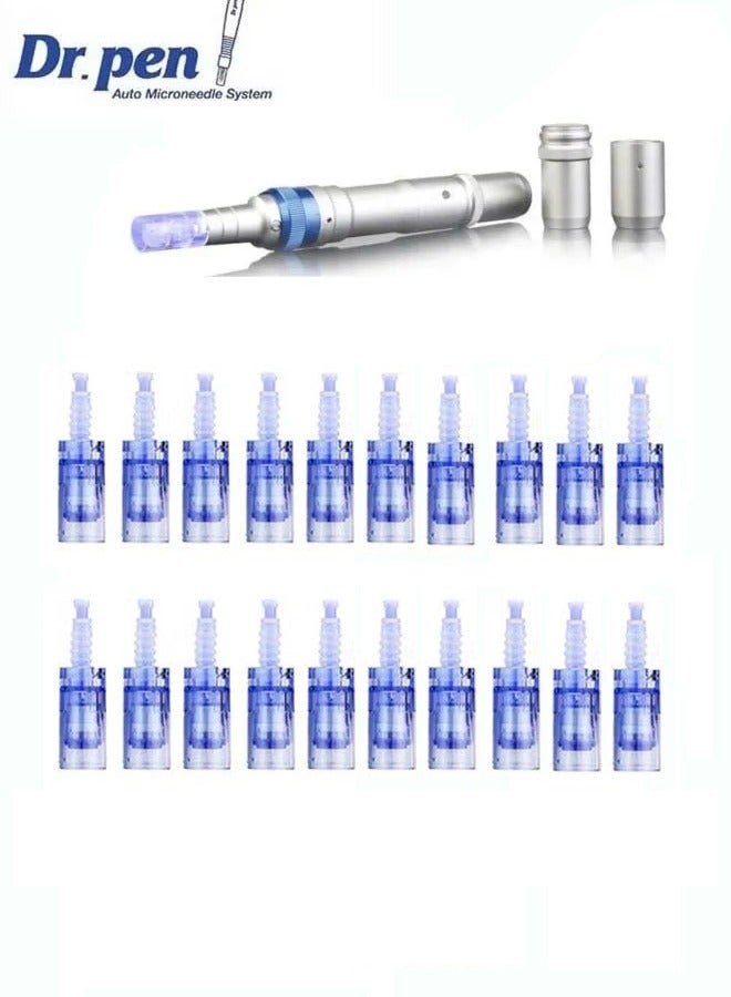Dr.pen Derma Ultima A6 Replacement Cartridge 12 Needles 20 Pieces Blue 8cm - Image 1