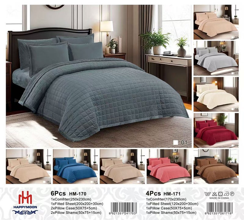 HAPPYMOON Velvet Comforter Set – 6 Pieces, King Size, Fits 250 × 230 cm Double Bed | Soft, Warm & Cozy - Image 3