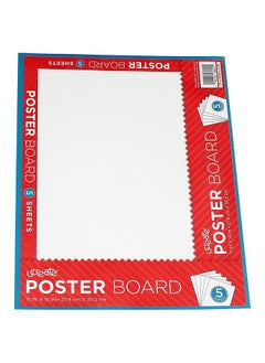 UCREATE E Ucreate White Poster Board, 11" X 14", 5 Pack (13825)  - Image 1