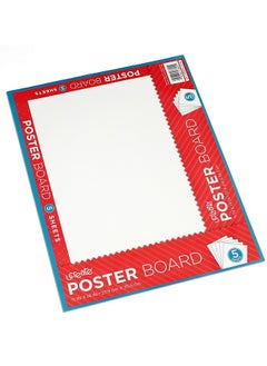 UCREATE E Ucreate White Poster Board, 11" X 14", 5 Pack (13825)  - Image 2