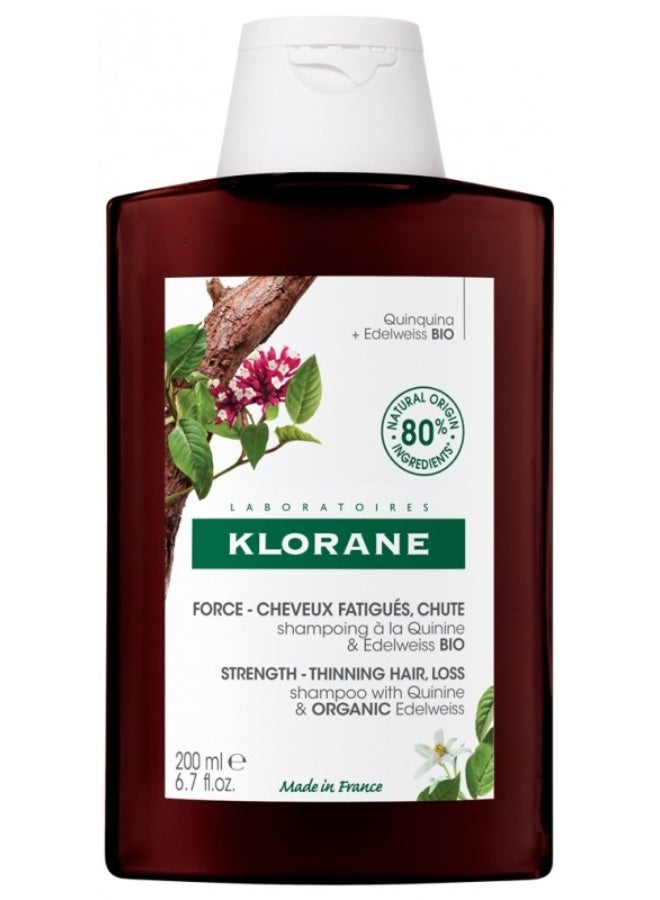 كلوران شامبو سترينث للشعر المتعب والمتساقط، غني بالكينين وزهرة إديلويس العضوية، 200 مل - Image 1