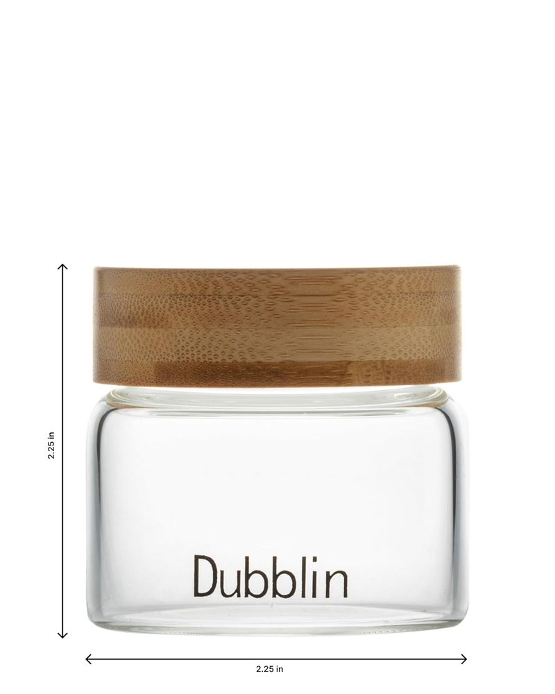 DUBBLIN Borosilicate Glass Jar with Airtight Wooden Lid, 120ml Transparent Kitchen Storage Container, 1 Piece, For Storing and Preserving Tea, Coffee, Snacks | Multipurpose Container for Kitchen - Image 2