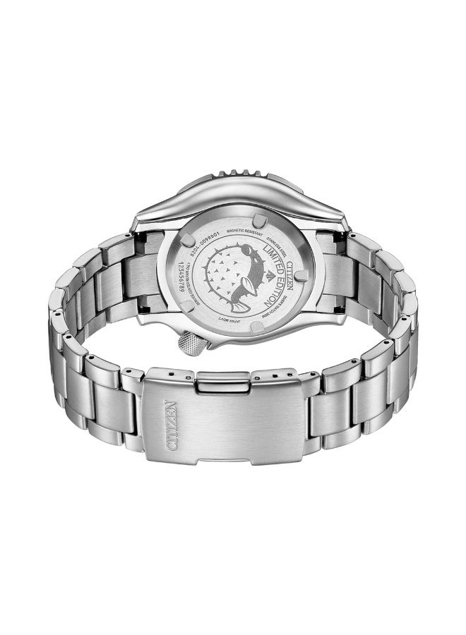 CITIZEN ساعة رجال بريمستار دايفر المحدودة NY0160-66E، 42 مم، قرص أسود، علبة وسوار من الفولاذ المقاوم للصدأ، مقاومة للماء حتى 200 م - Image 2