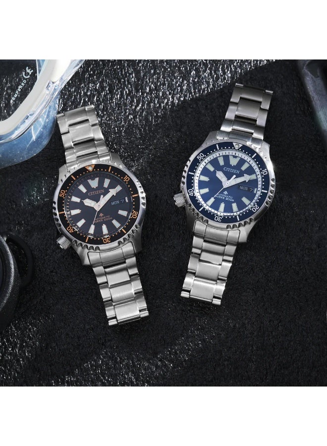 CITIZEN ساعة رجال بريمستار دايفر المحدودة NY0160-66E، 42 مم، قرص أسود، علبة وسوار من الفولاذ المقاوم للصدأ، مقاومة للماء حتى 200 م - Image 4