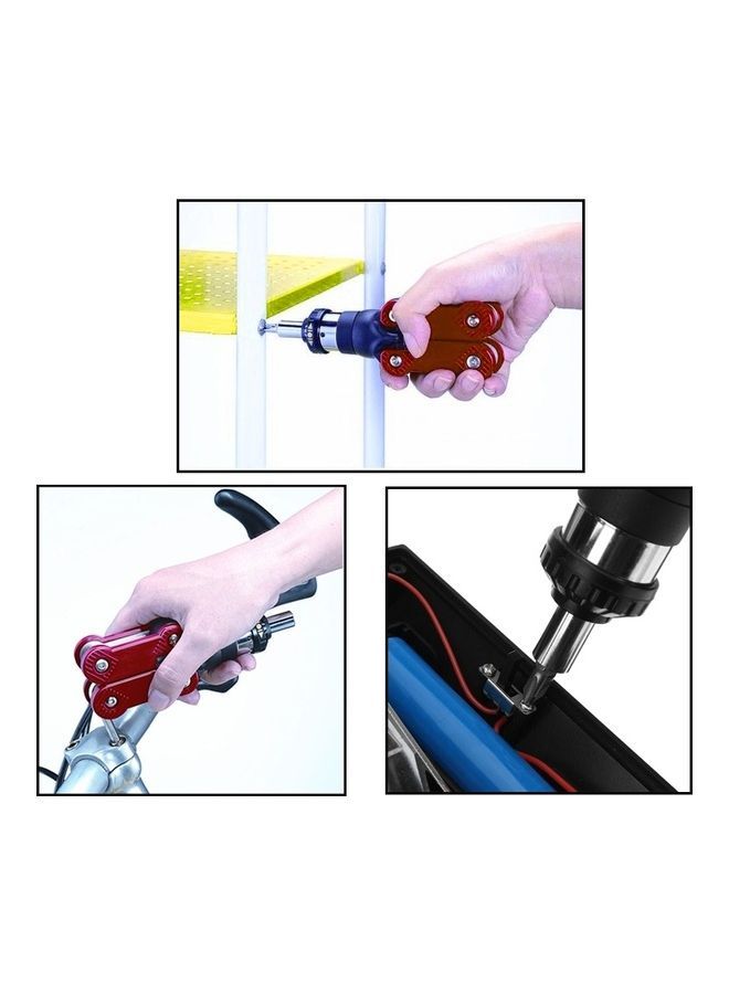 NIBEMINENT 15 In 1 Multi-Functional Ratchet Screwdriver Black/Red/Silver  - Image 4