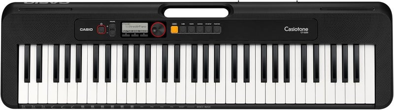 CASIO tone Keyboards,Black Color,Beginner,400 Tones 77 Rhythms 61 keys CT-S200BKC2 - Image 1