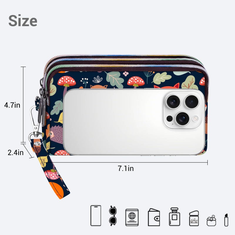 YINHEXI Wristlet Wallets for Women, Large Capacity Quilted Travel Bag Wallet with Strap, 3 Zippers Cell Phone Bag Purse (YA-002) - Image 4