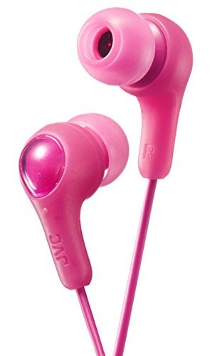 JVC Gumy in Ear Earbud Headphones, Powerful Sound, Comfortable and Secure Fit, Silicone Ear Pieces S/M/L - HAFX7P Pink, 1 Count (Pack of 1) - Image 1