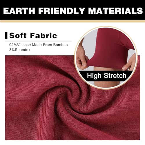 BAMBOO COOL سروال داخلي مريح للغاية للرجال من BAMBOO COOL، مقاوم للرطوبة وقابل للتنفس، بوكسر بريف بدون انزلاق مع فتحة، عبوة متعددة - Image 5